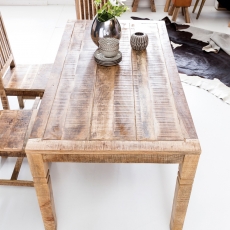 Jedálenský stôl Rustica, 120 cm, mangové drevo - 10