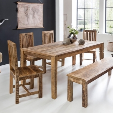 Jedálenský stôl Rustica, 120 cm, mangové drevo - 4
