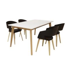 Jedálenský stôl s HPL doskou Lisbon, 160 cm - 3