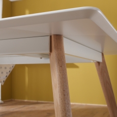 Jedálenský stôl Scanio, 120 cm, biela/dub - 4