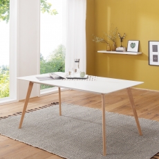 Jedálenský stôl Scanio, 120 cm, biela/dub - 5