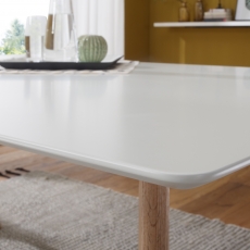 Jedálenský stôl Scanio, 120 cm, biela/dub - 6