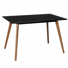 Jedálenský stôl Scanio, 120 cm, čierna/dub - 1