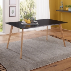 Jedálenský stôl Scanio, 120 cm, čierna/dub - 6