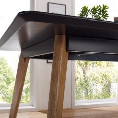 Jedálenský stôl Scanio, 120 cm, čierna/dub - 4