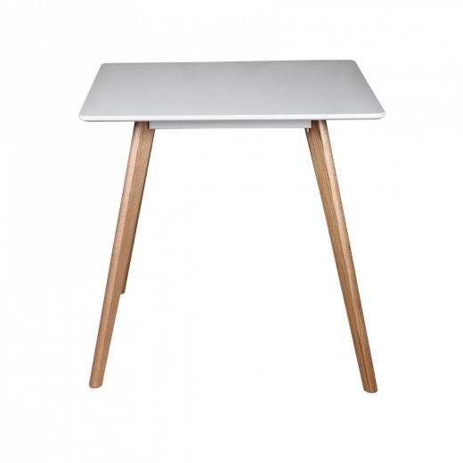 Jedálenský stôl Scanio, 80 cm, biela/dub - 1