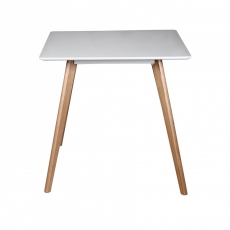 Jedálenský stôl Scanio, 80 cm, biela/dub - 1