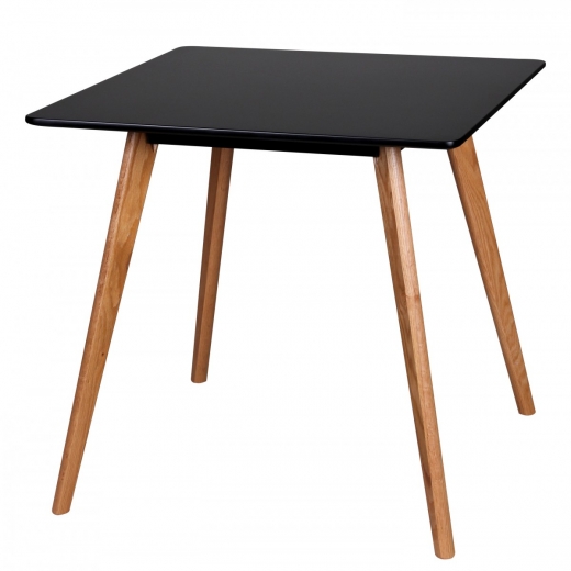 Jedálenský stôl Scanio, 80 cm, čierna/dub - 1
