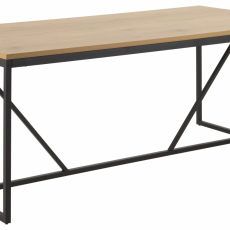 Jedálenský stôl Seaford, 180 cm, čierna / dub - 1