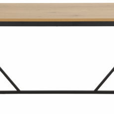 Jedálenský stôl Seaford, 180 cm, čierna / dub - 4