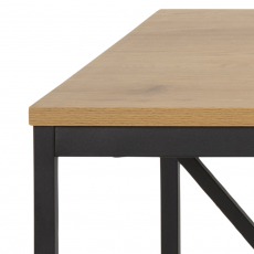 Jedálenský stôl Seaford, 180 cm, čierna / dub - 7