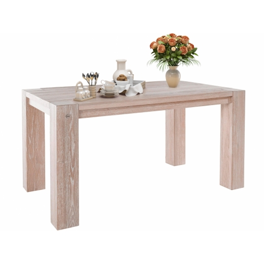 Jedálenský stôl Sibera, 160 cm, biela - 1