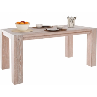 Jedálenský stôl Sibera, 180 cm, biela