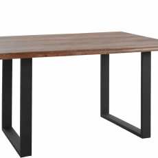 Jedálenský stôl Sinc, 120 cm, hnedá/čierna - 2