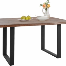 Jedálenský stôl Sinc, 120 cm, hnedá/čierna - 1