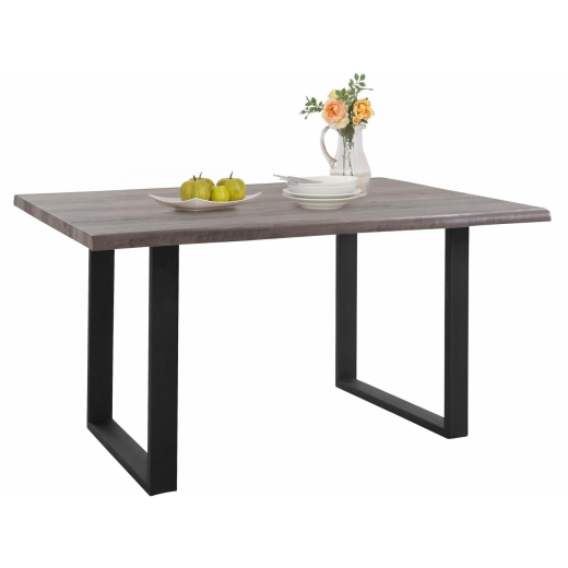 Jedálenský stôl Sinc, 120 cm, sivá/čierna - 1