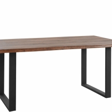 Jedálenský stôl Sinc, 180 cm, hnedá/čierna - 2
