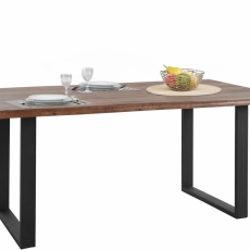 Jedálenský stôl Sinc, 180 cm, hnedá/čierna - 1