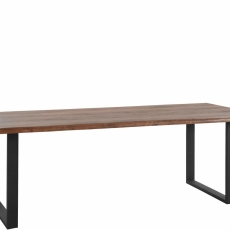 Jedálenský stôl Sinc, 220 cm, hnedá/čierna - 2