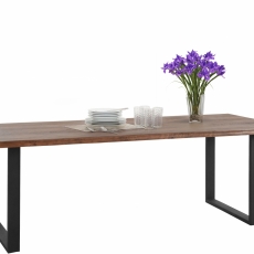 Jedálenský stôl Sinc, 220 cm, hnedá/čierna - 1