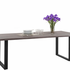 Jedálenský stôl Sinc, 220 cm, sivá/čierna - 1