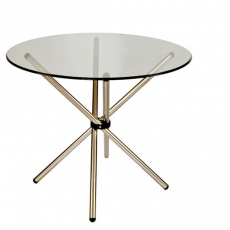 Jedálenský stôl sklenený Karl, 90 cm - 1