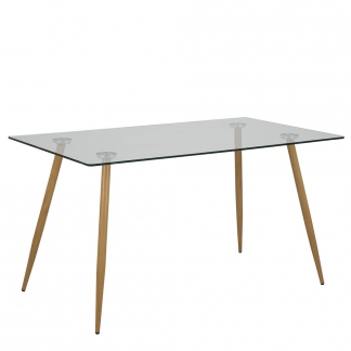 Jedálenský stôl sklenený Wanda, 140 cm
