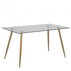 Jedálenský stôl sklenený Wanda, 140 cm