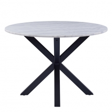 Jedálenský stôl Skyline, 110 cm, mramor/čierna - 2
