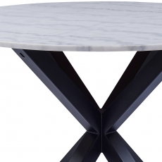 Jedálenský stôl Skyline, 110 cm, mramor/čierna - 4