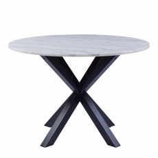 Jedálenský stôl Skyline, 110 cm, mramor/čierna - 3