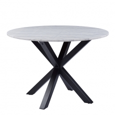 Jedálenský stôl Skyline, 110 cm, mramor/čierna - 1