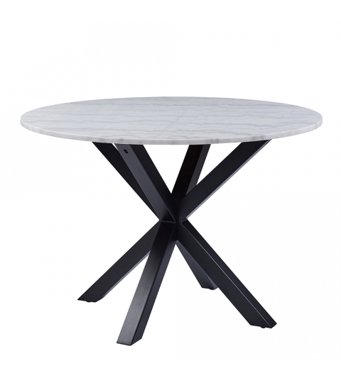 Jedálenský stôl Skyline, 110 cm, mramor/čierna