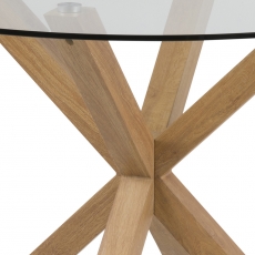 Jedálenský stôl Skyline, 119 cm, dub/číra - 3