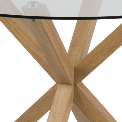 Jedálenský stôl Skyline, 119 cm, dub/číra