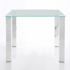 2. akosť Stôl so sklenenou doskou Canton 90 cm, pieskované sklo - 1