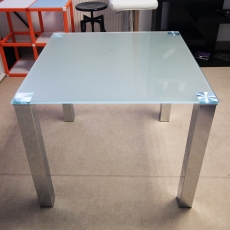 2. akosť Stôl so sklenenou doskou Canton 90 cm, pieskované sklo - 5