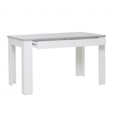 Jedálenský stôl so zásuvkami Finland, 138 cm, betón/biela - 1