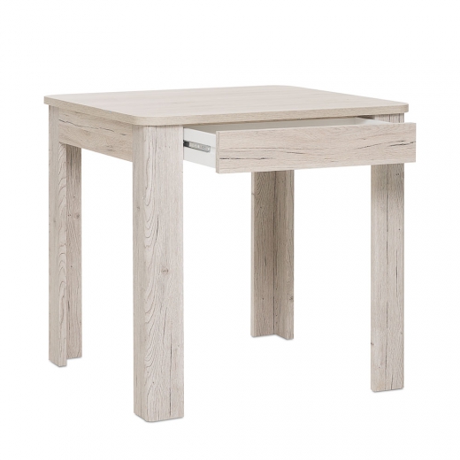 Jedálenský stôl so zásuvkou Solo, 80 cm, Sorrento dub - 1