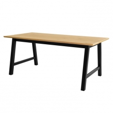 Jedálenský stôl Spain, 180 cm, čierna/dub - 1