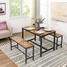 Jedálenský stôl Stella, 120 cm, hnedá/čierna - 3