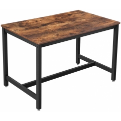 Jedálenský stôl Stella, 120 cm, hnedá/čierna