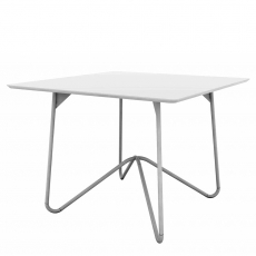 Jedálenský stôl štvorcový Strict, 100 cm, biela/biela - 1