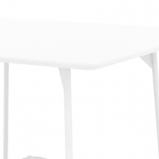 Jedálenský stôl štvorcový Strict, 100 cm, biela/biela - 2