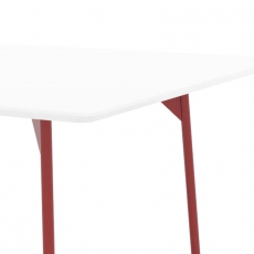 Jedálenský stôl štvorcový Strict, 100 cm, biela/červená - 2