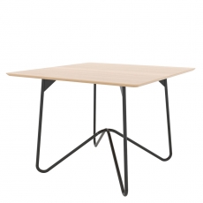 Jedálenský stôl štvorcový Strict, 100 cm, dub/čierna - 1