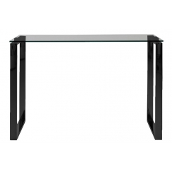 Jedálenský stôl Tracy, 110 cm, dymové sklo/čierna