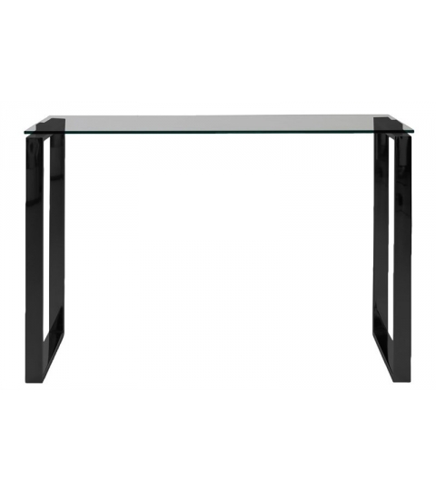 Jedálenský stôl Tracy, 110 cm, dymové sklo/čierna