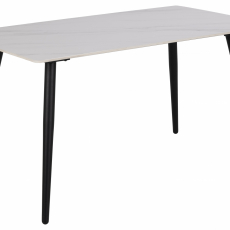 Jedálenský stôl Wicklow, 140 cm, biela / čierna - 1