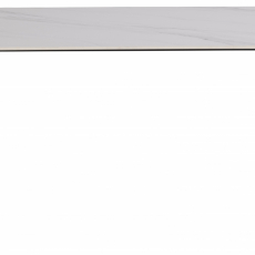 Jedálenský stôl Wicklow, 140 cm, biela / čierna - 6
